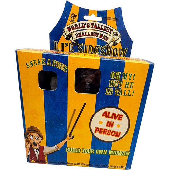 Accoutrements Lil'l Sideshow Carnival World's Tallest Smallest Men 11652 in Box - Picture 1 of 5